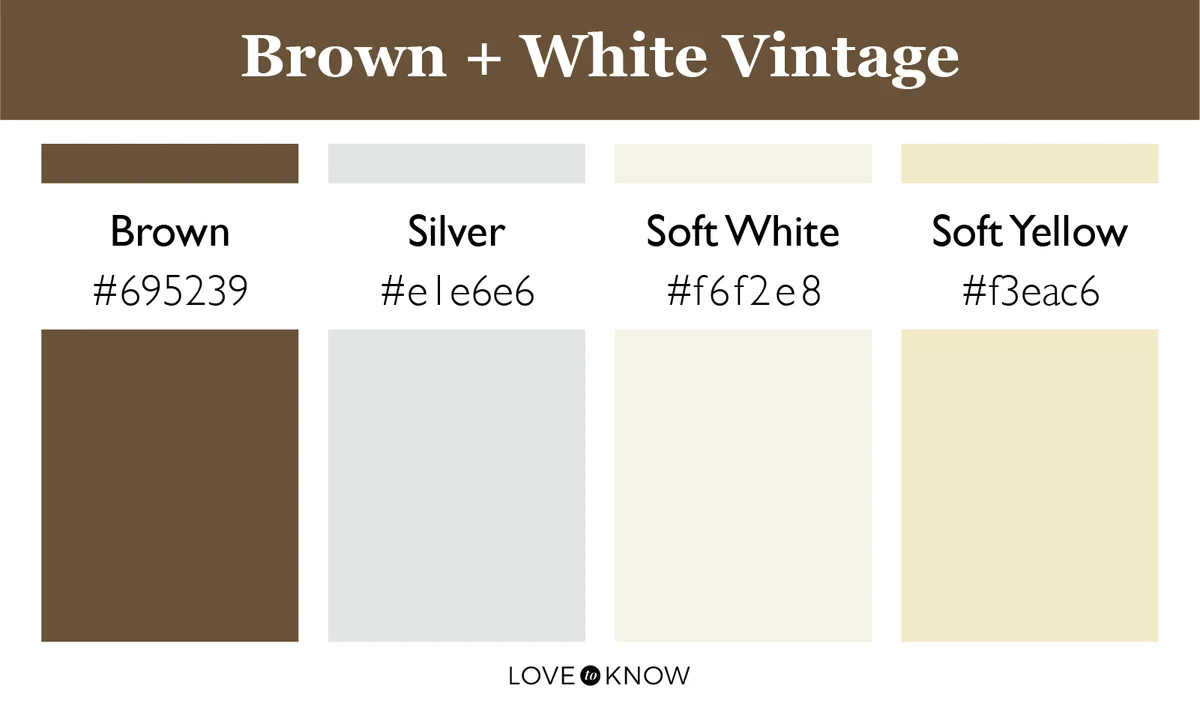 Color Palette Vintage Brown + White