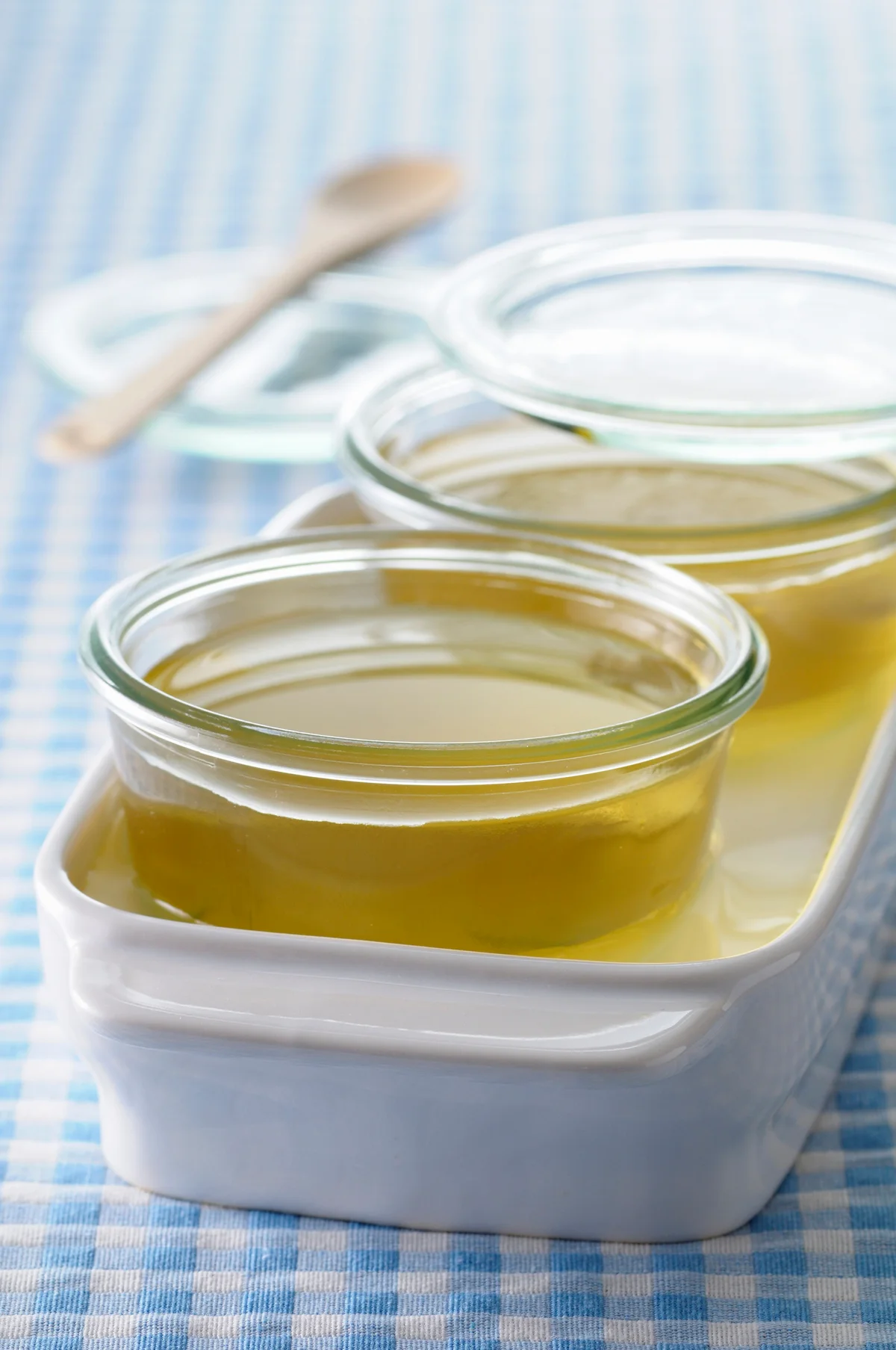 Bowls of apple jelly