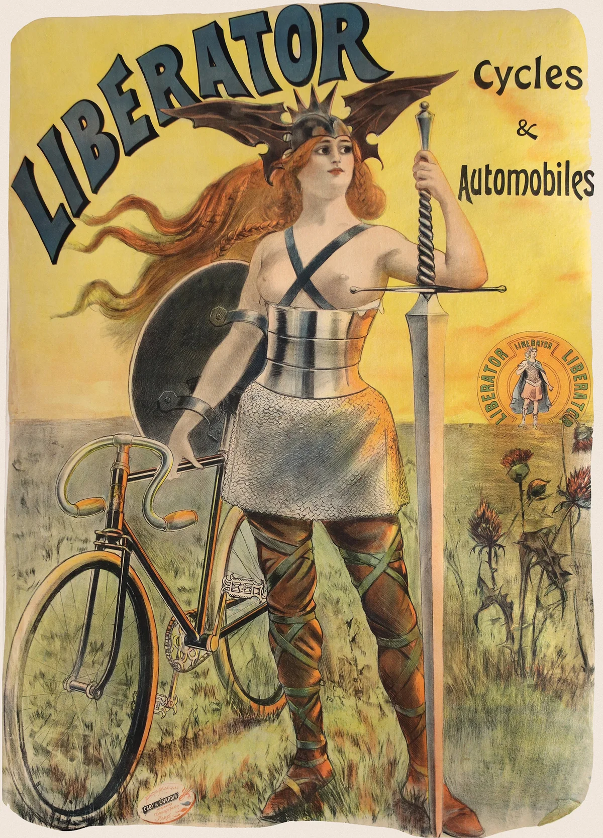 Liberator Cycles & Automobiles. Artist: Jean Pal de Paleologue, 1899 (Photo by Pierce Archive LLC/Buyenlarge via Getty Images) - Getty Editorial Use