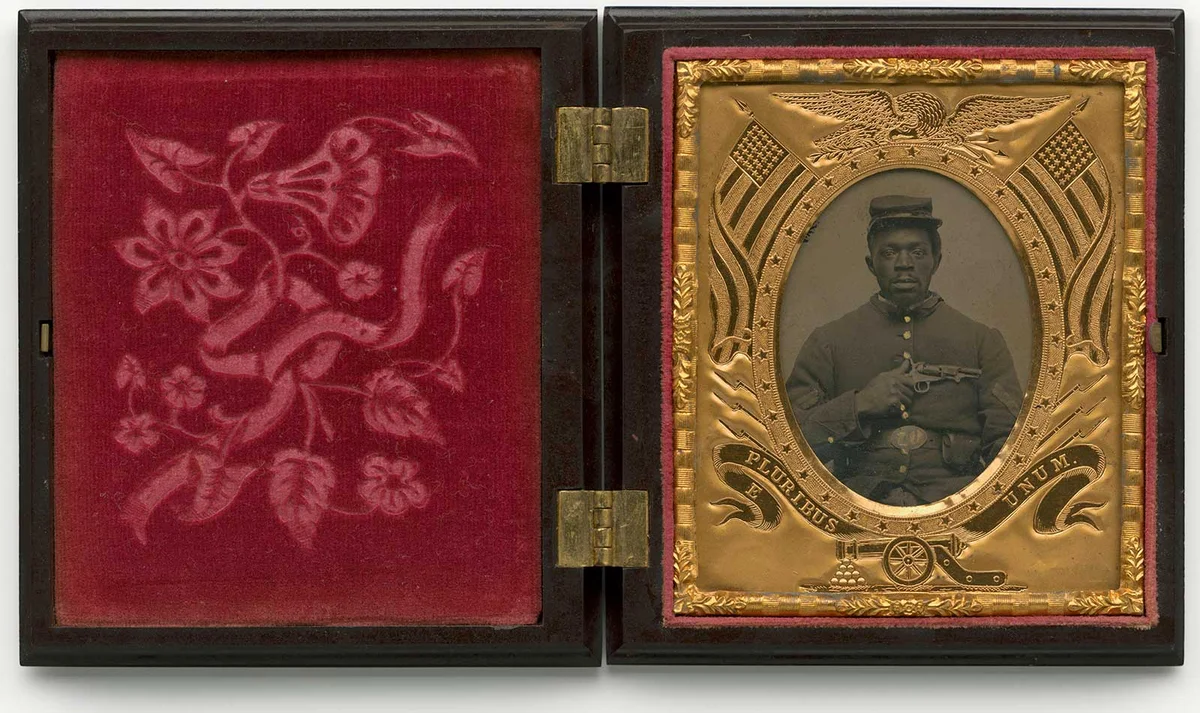 Tintype Of An African-American Civil War Soldier