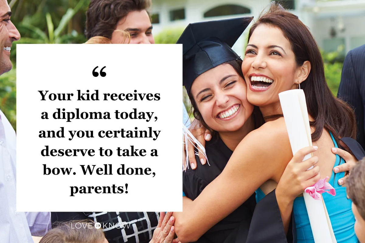 Family Celebrating Graduation Smiling And Hugging