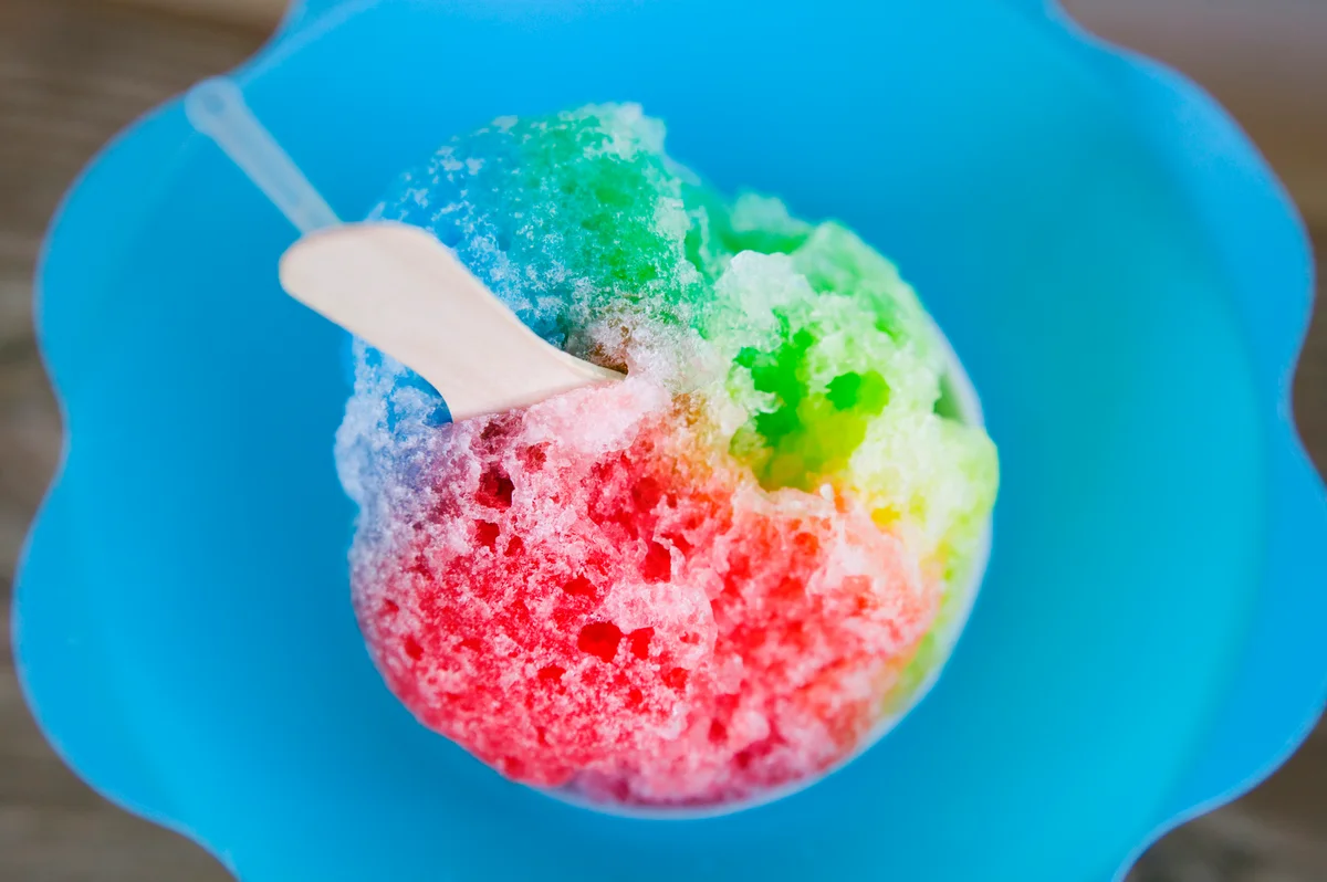 adult rainbow snow cone