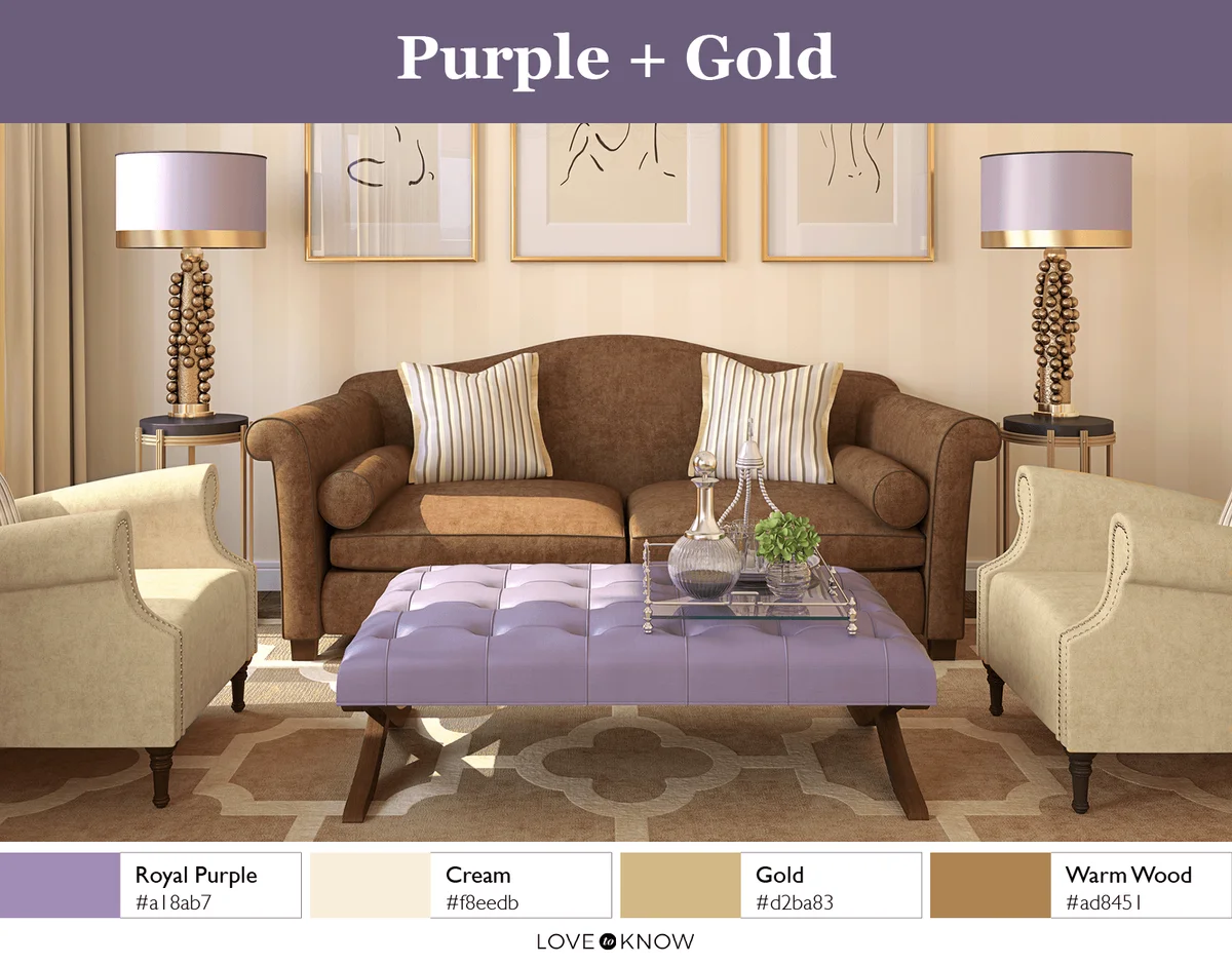 Purple + Gold Color Palette