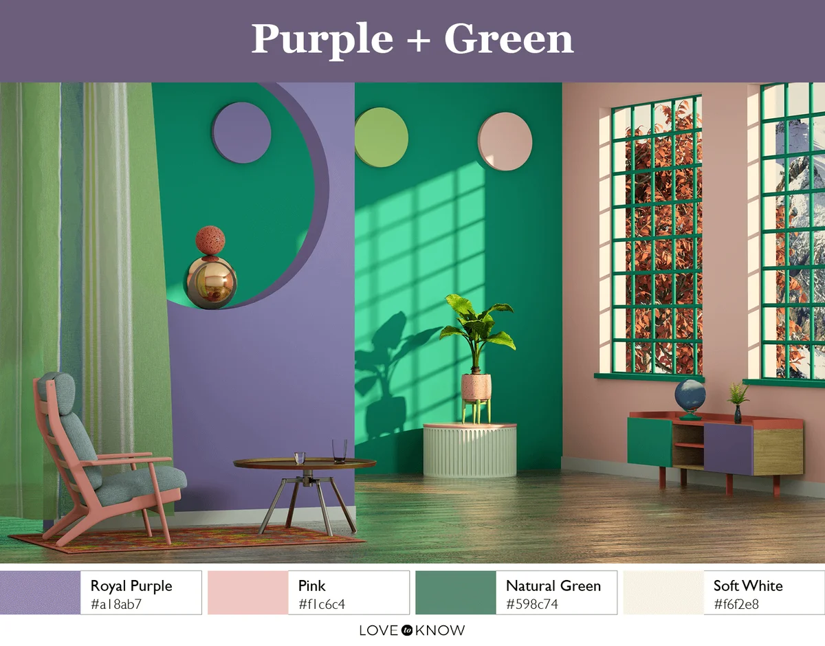 Purple + Green Color Palette