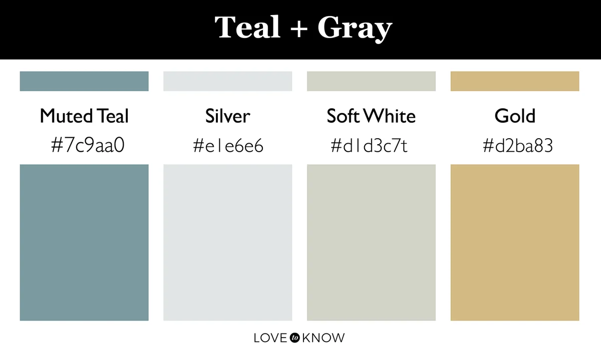 Teal and gray color palette
