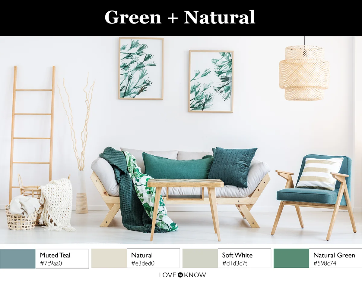 Green and natural living room