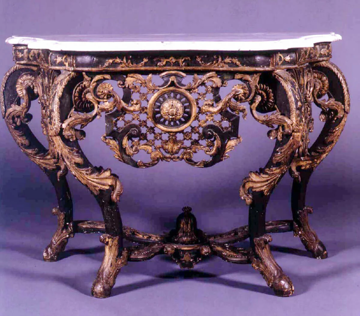 THE MAROT TABLE. Designed by Daniel Marot and made by William Farnborough for Queen Mary's private apartments | Getty Editorial Use