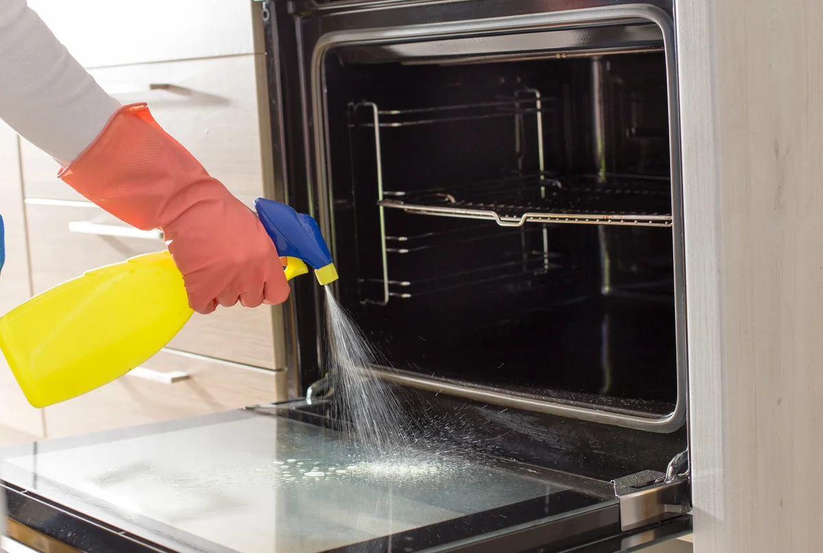 spray clean oven