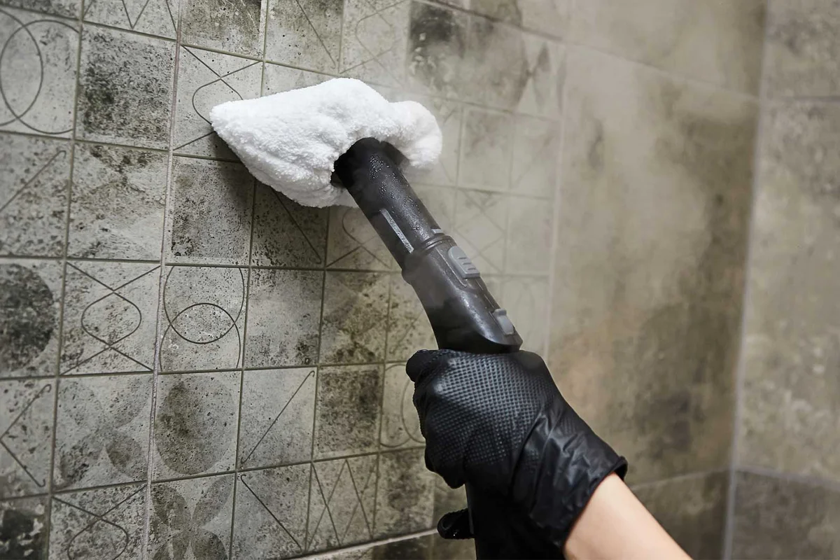 steam clean shower grout