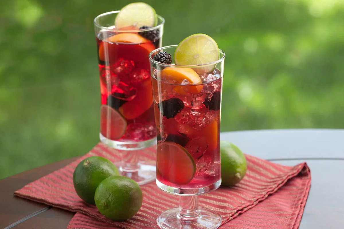 mixed berry lime smash cocktail