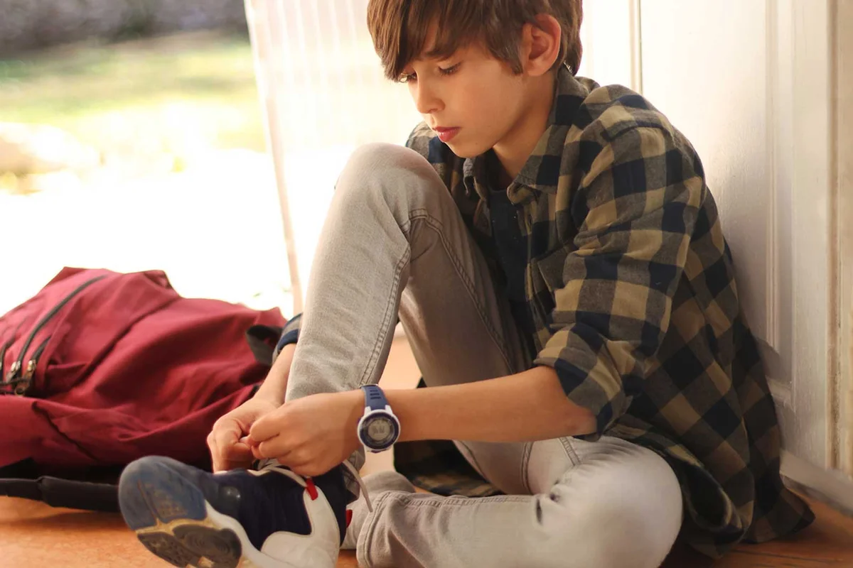 tie shoes on first day of school