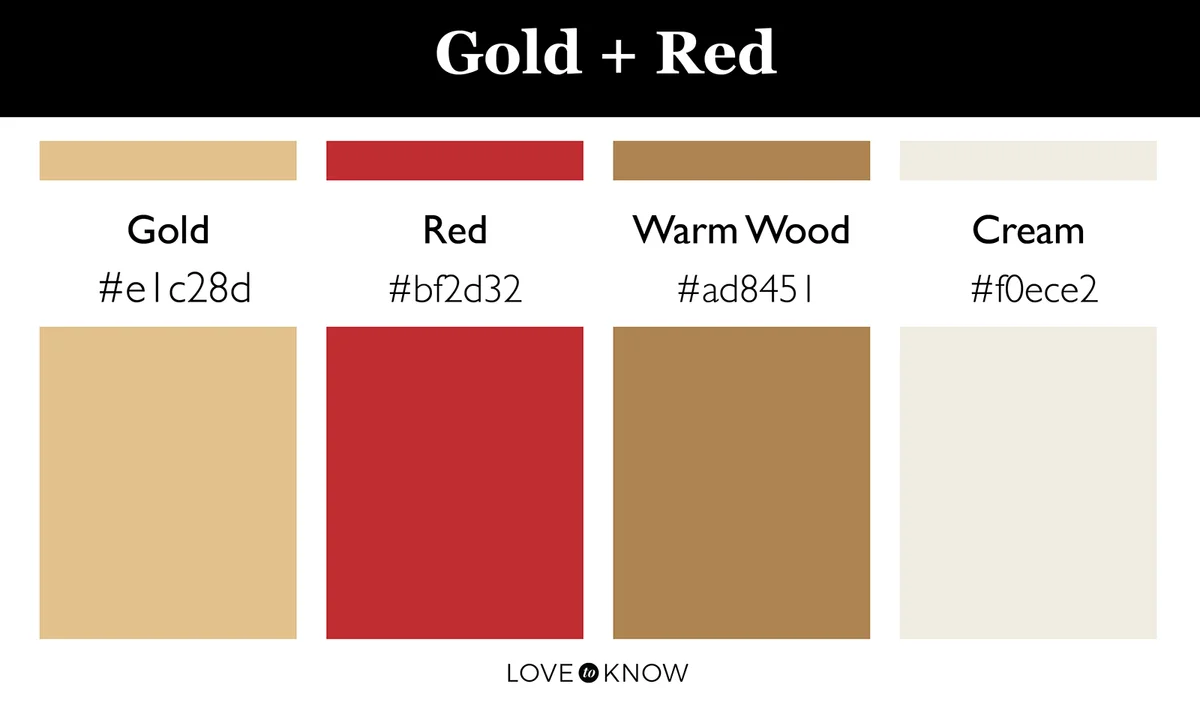 Gold and Red color palette