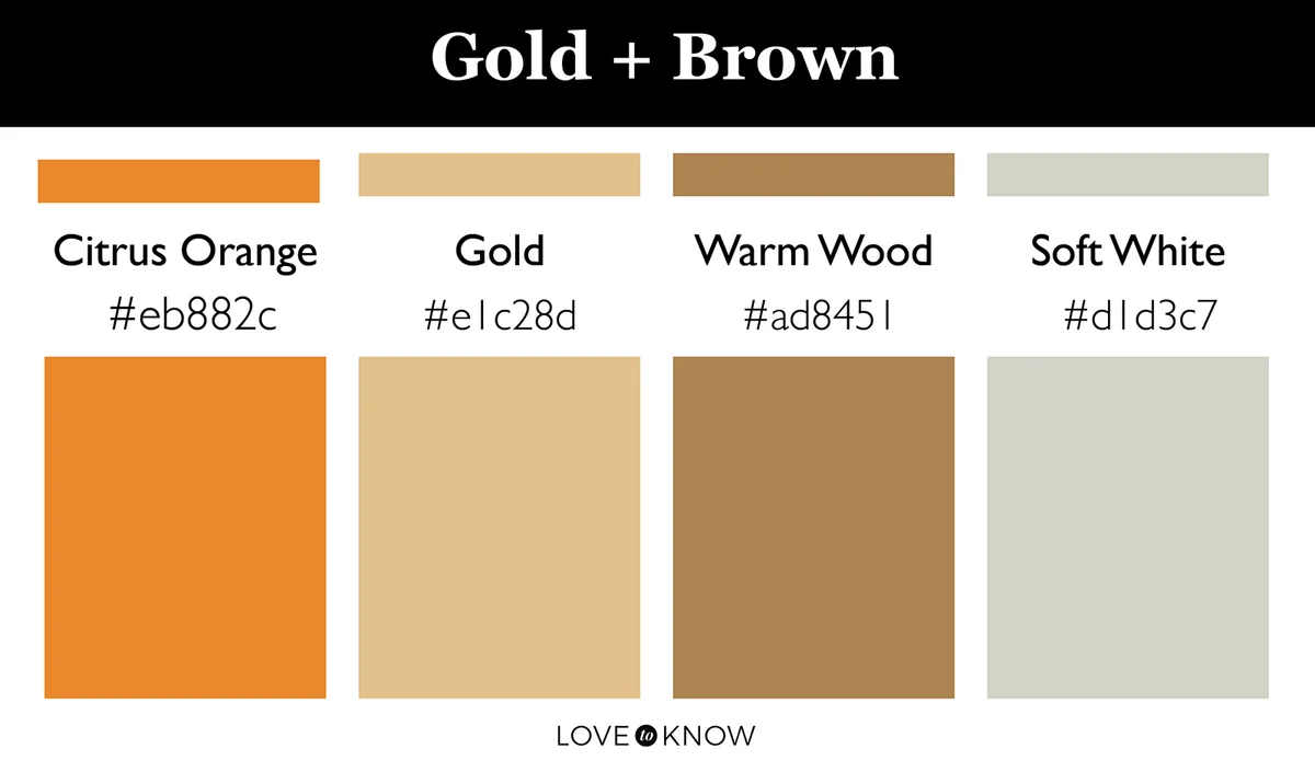 Gold and brown color palette