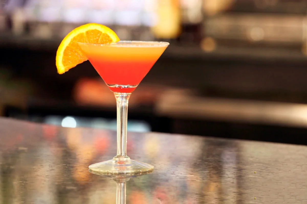 An orange cocktail