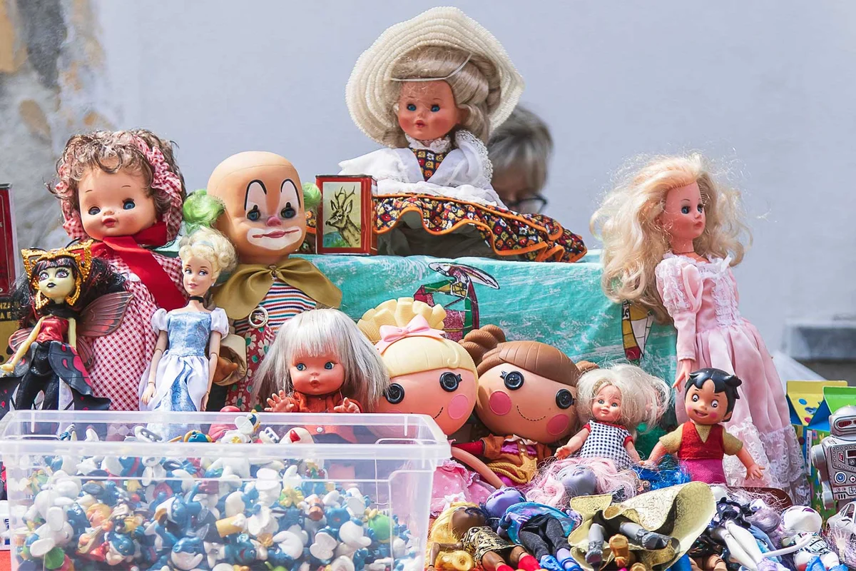 collection of vintage toys