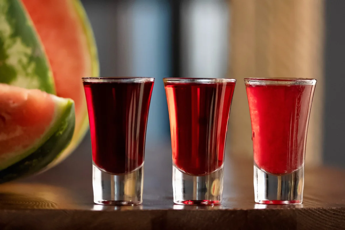 Watermelon Firework Jello Shots