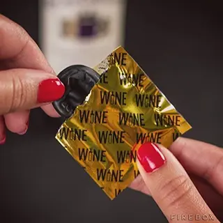 Mitchell Strahan with Wine Condom