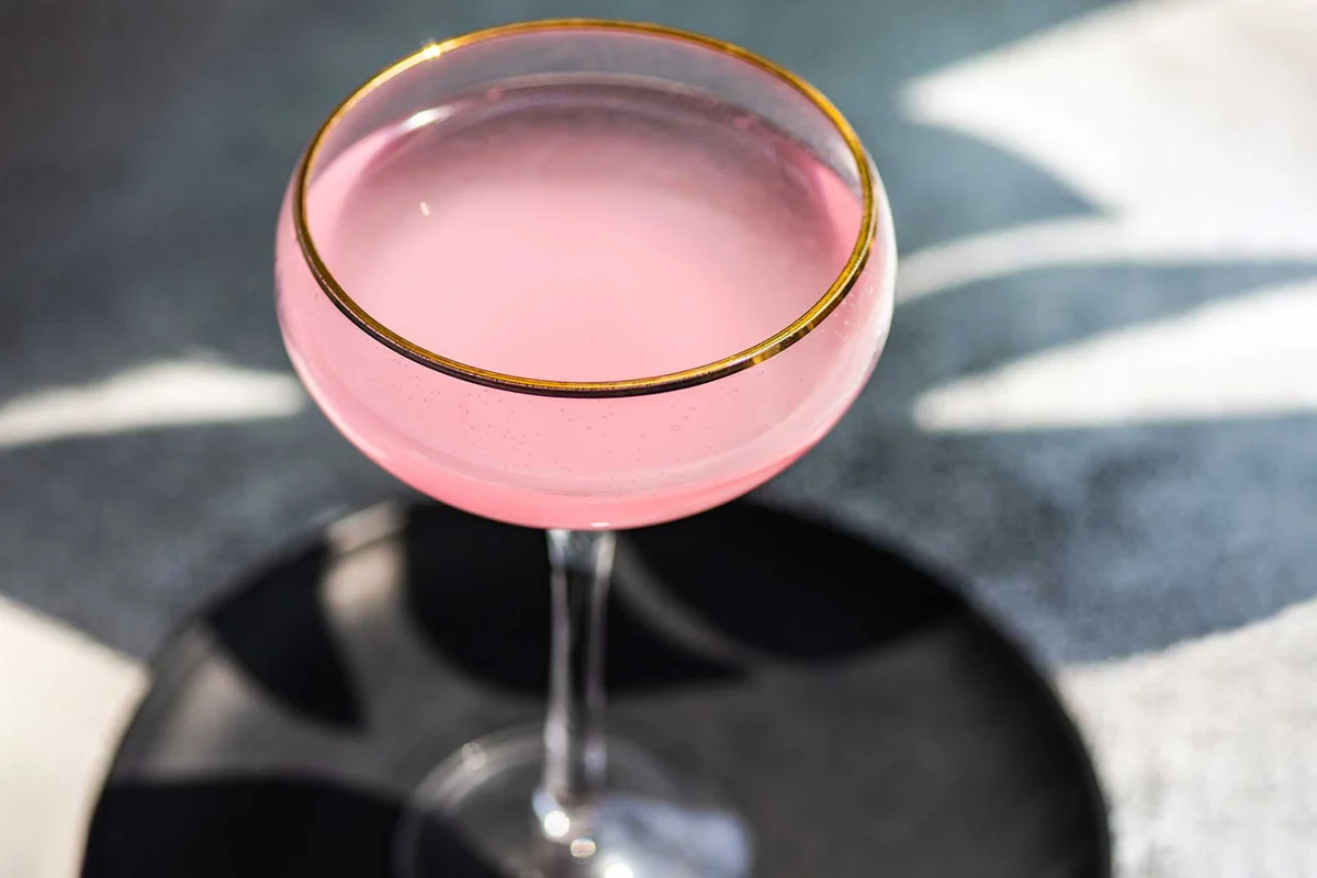 pink sparkler cocktail