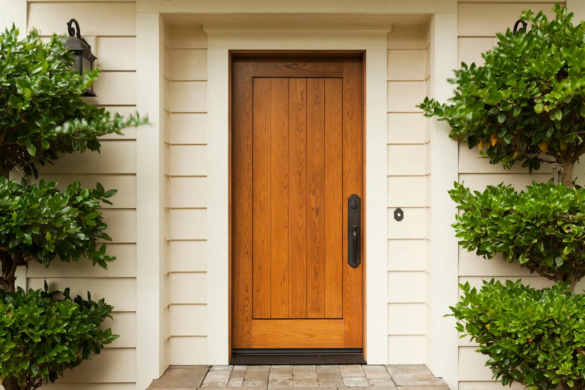Front door and stoop