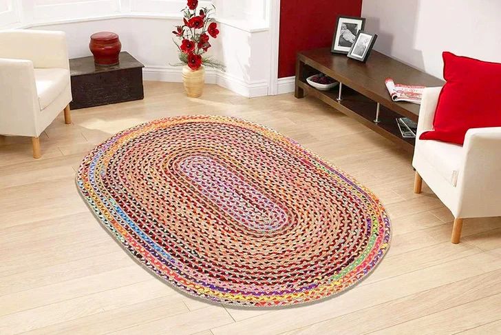 Hand Braided Bohemian Rug