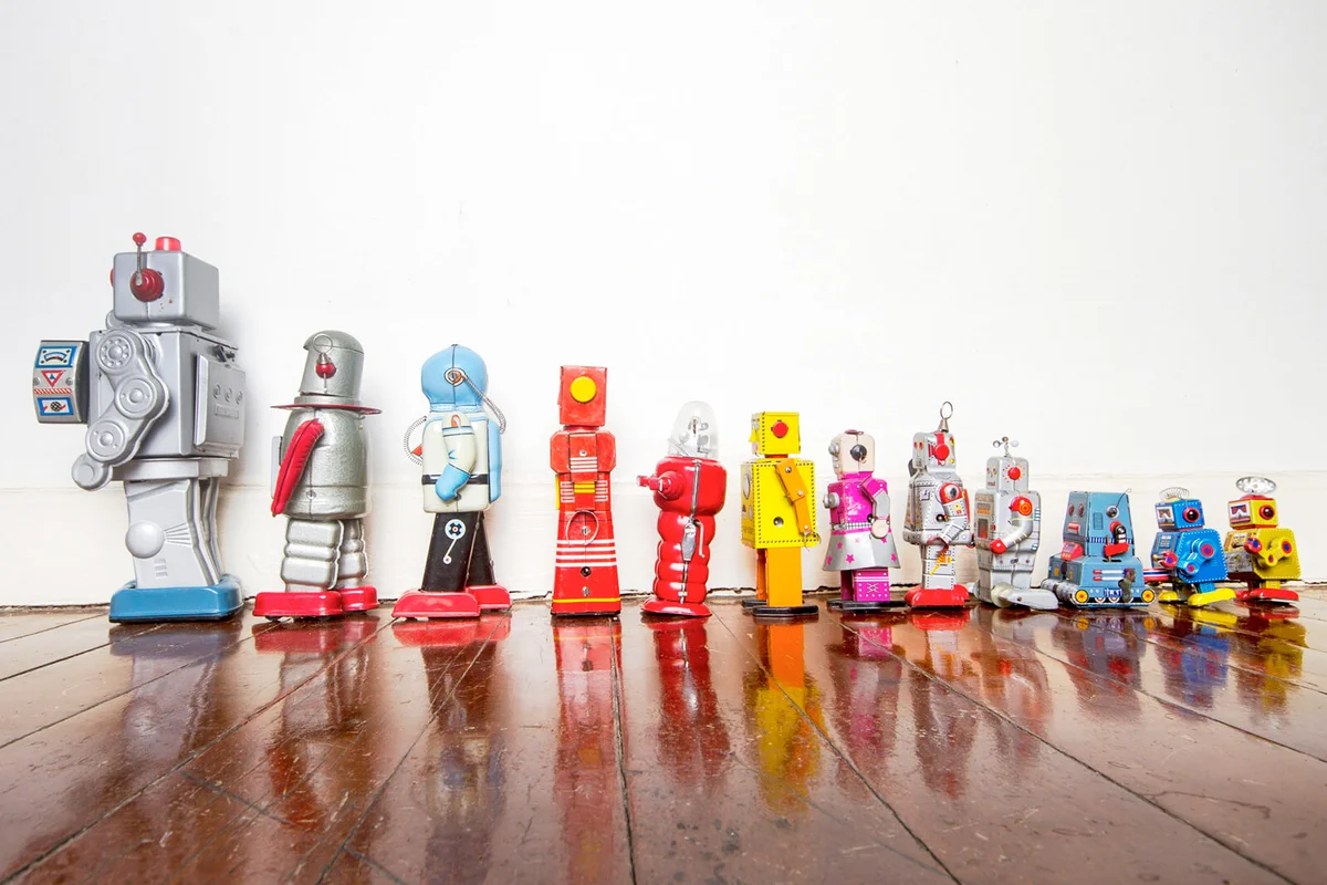 Toys On Hardwood Floor Against Wall