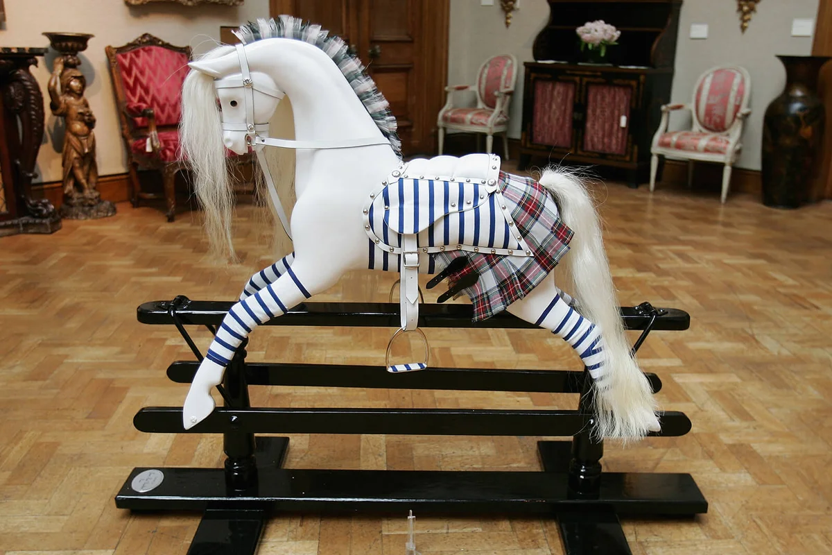 Rocking Horse designed by John Paul Gaultier on display during the Russian Rhapsody auction | Getty Editorial Use