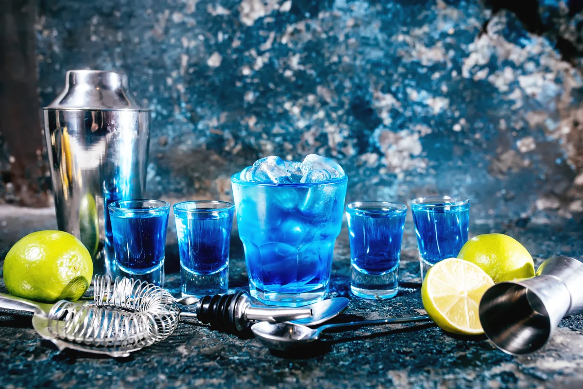 Blue coracao shots