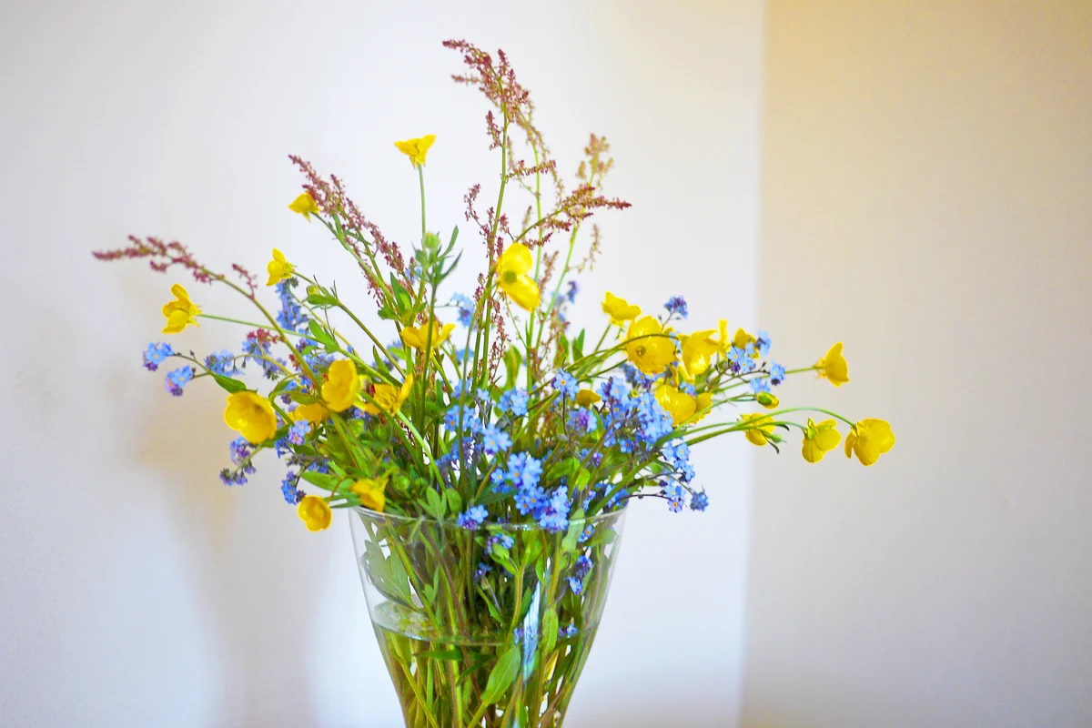 Vase with wild flowers