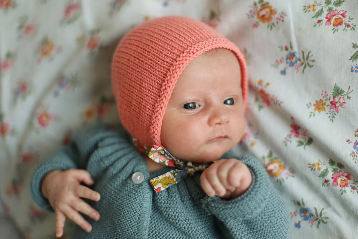 Portrait of a new born baby girl