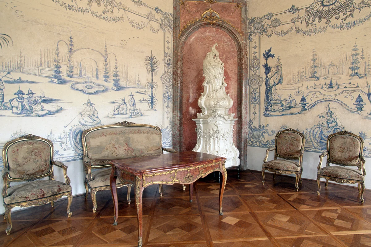 Room with chinoiserie frescoes, Eszterhazy castle - Getty Editorial Use