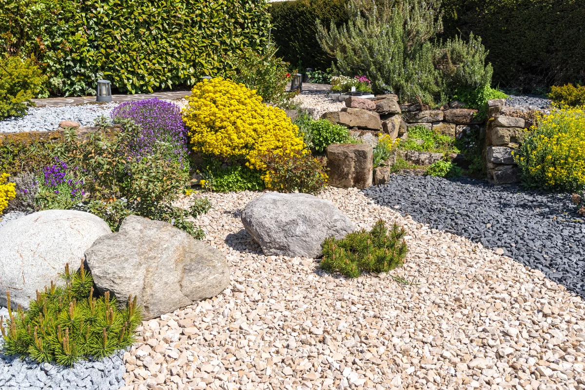 landscaped rock garden