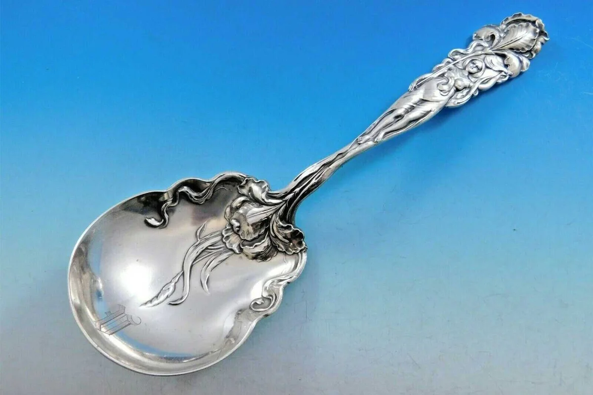 Raphael By Alvin Sterling Silver Berry Serving Spoon
