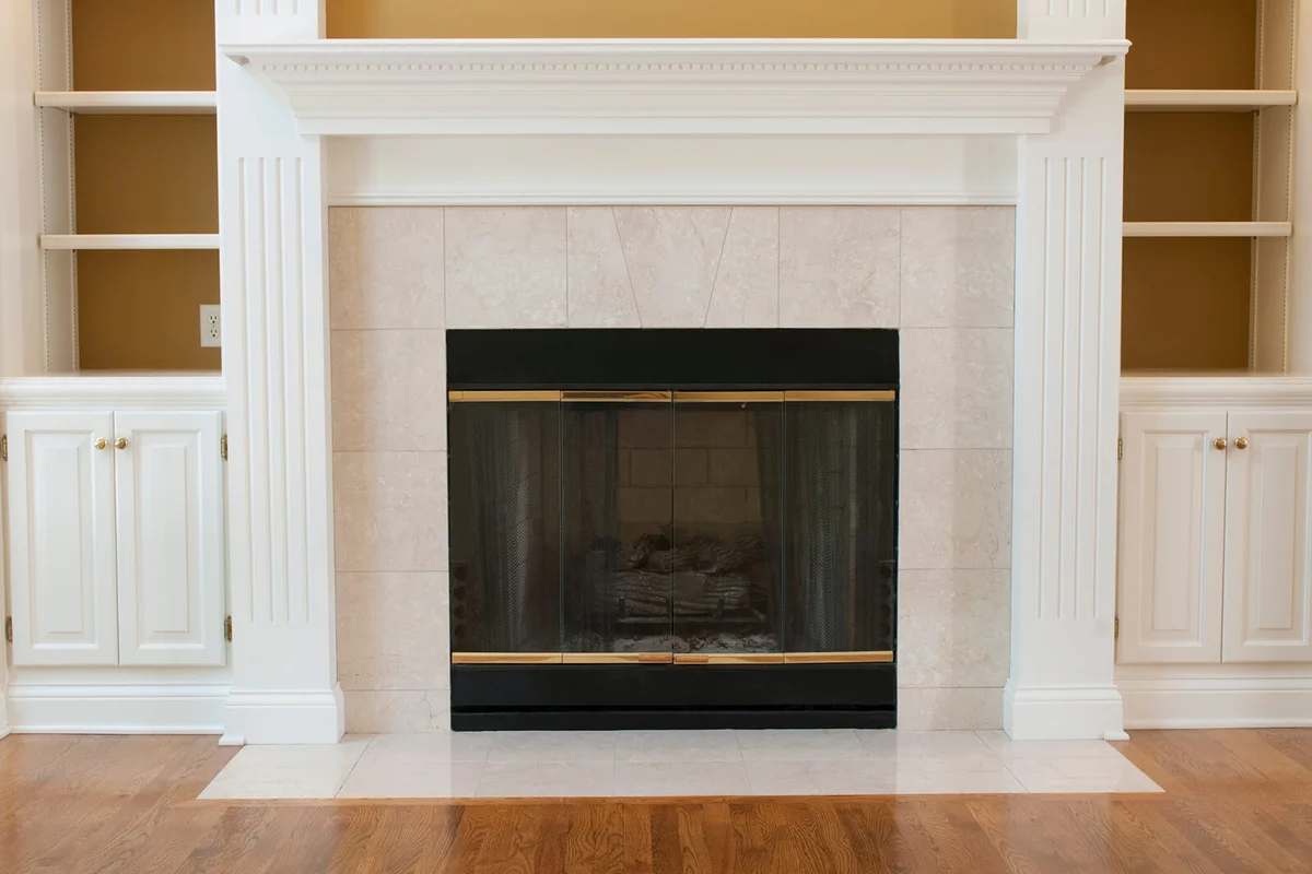 Clean Marble Fireplace