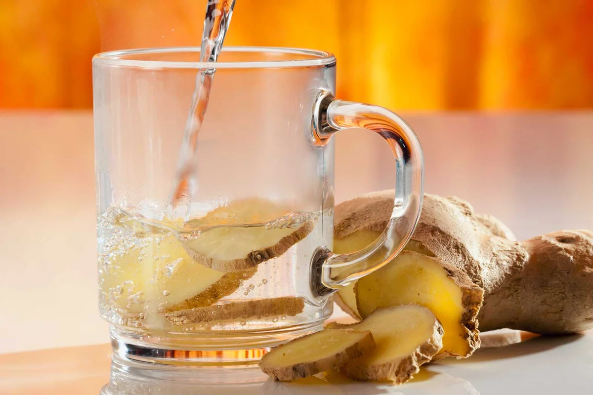 homemade ginger tea for anti anxiety and calm wellness