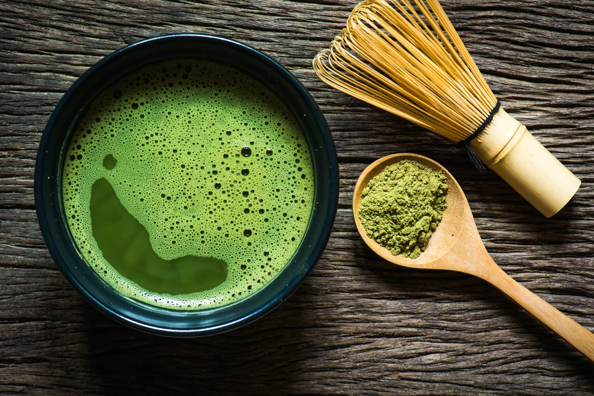Matcha tea for calm and anti anxiety wellness