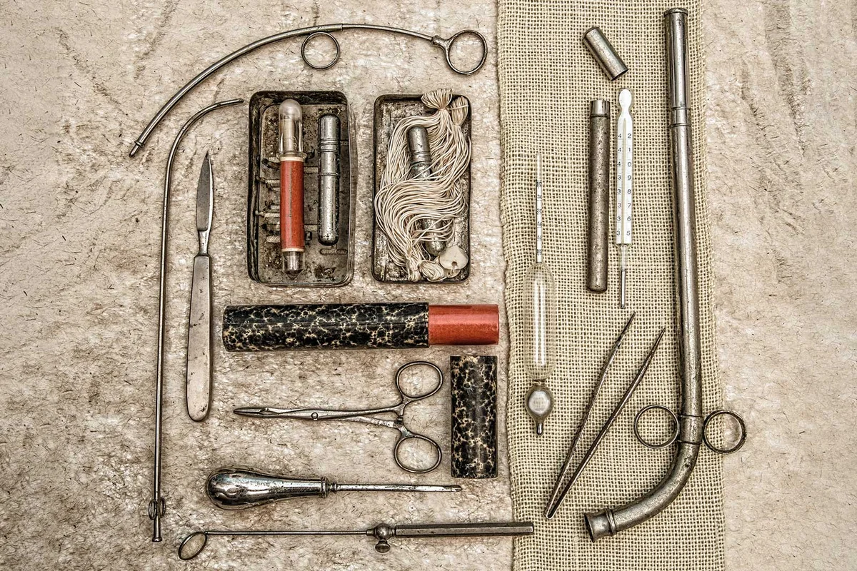 Antique medical instruments