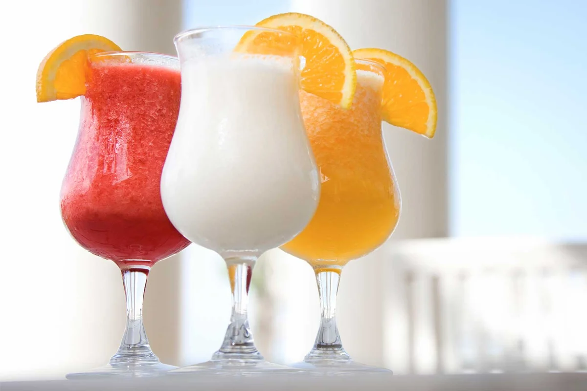 three frozen daiquiris