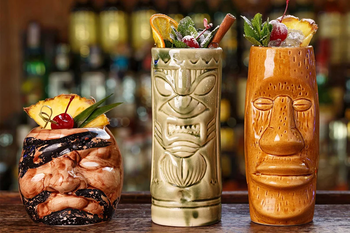 Tiki inspired tropical cocktails