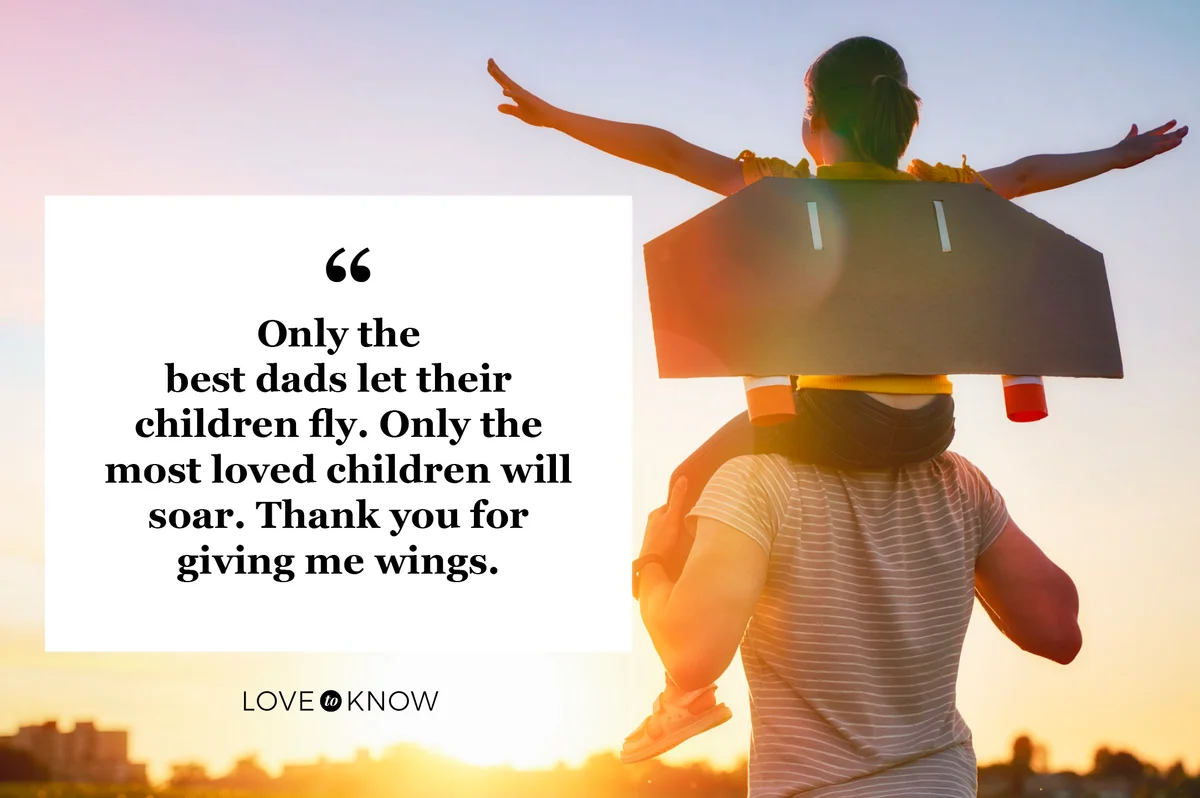 dad quote inspirational girl on father's shoulders