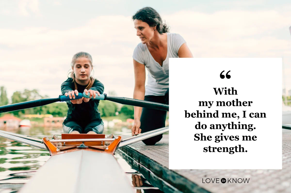 mother training daughter to row