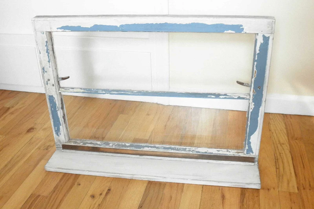 window frame with shelf
