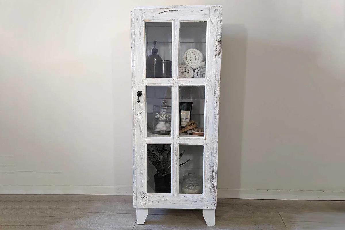 window frame storage cabinet