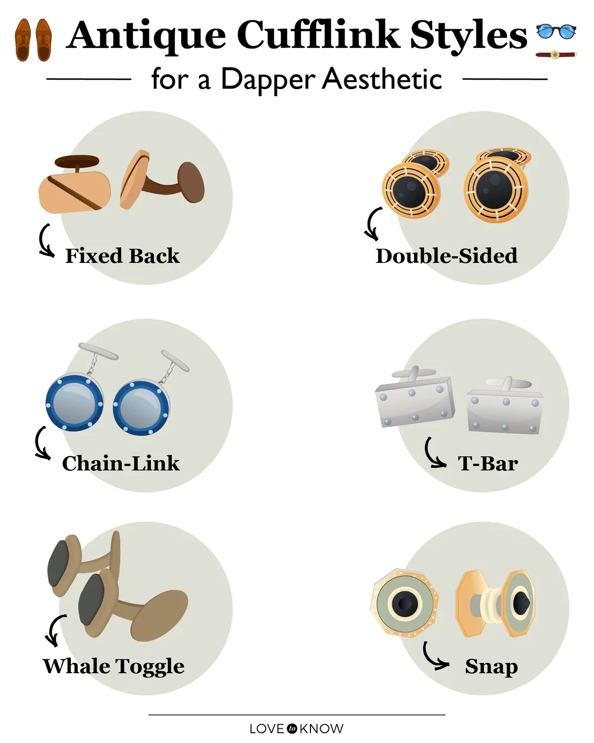 Antique Cufflinks Style Infographic