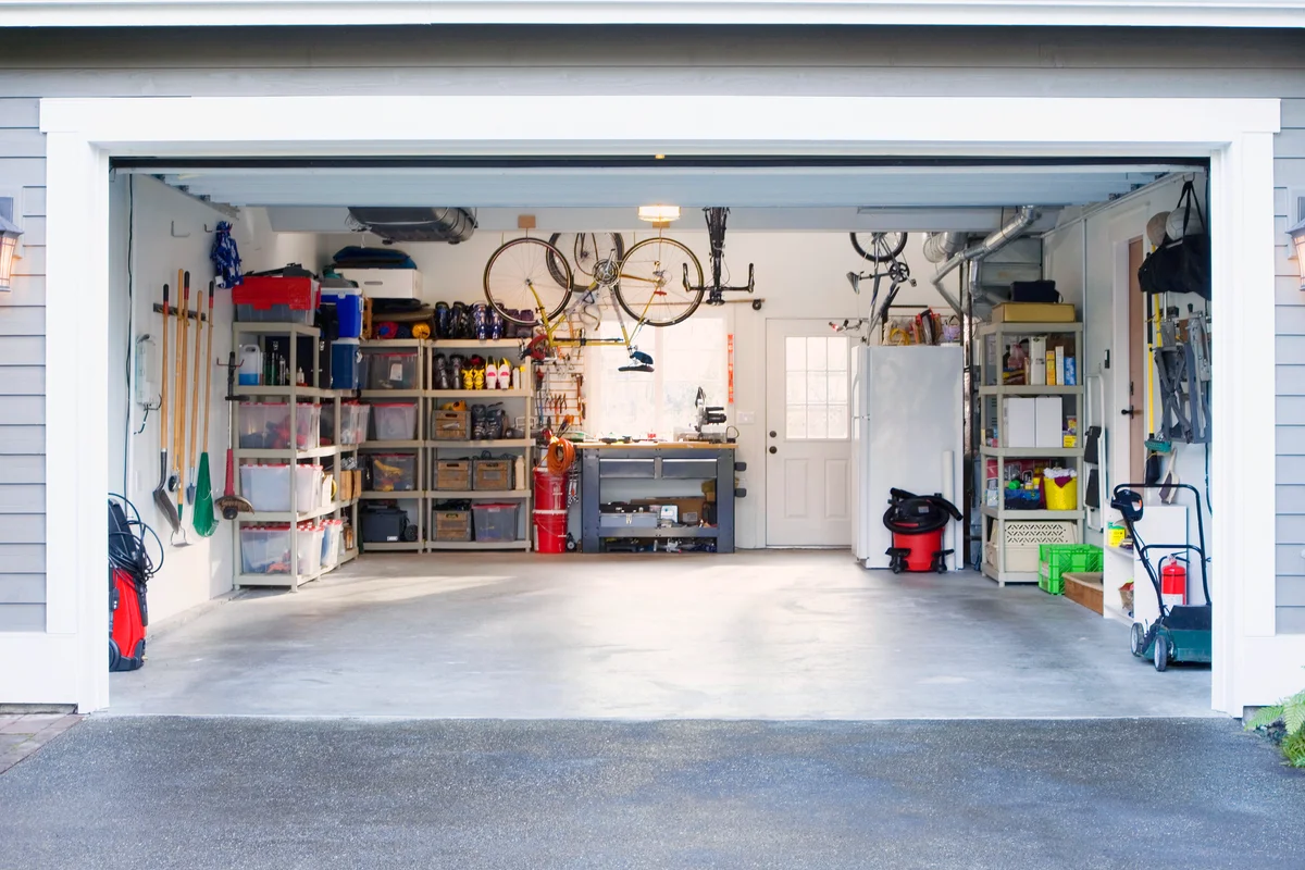 Very neat and organized garage
