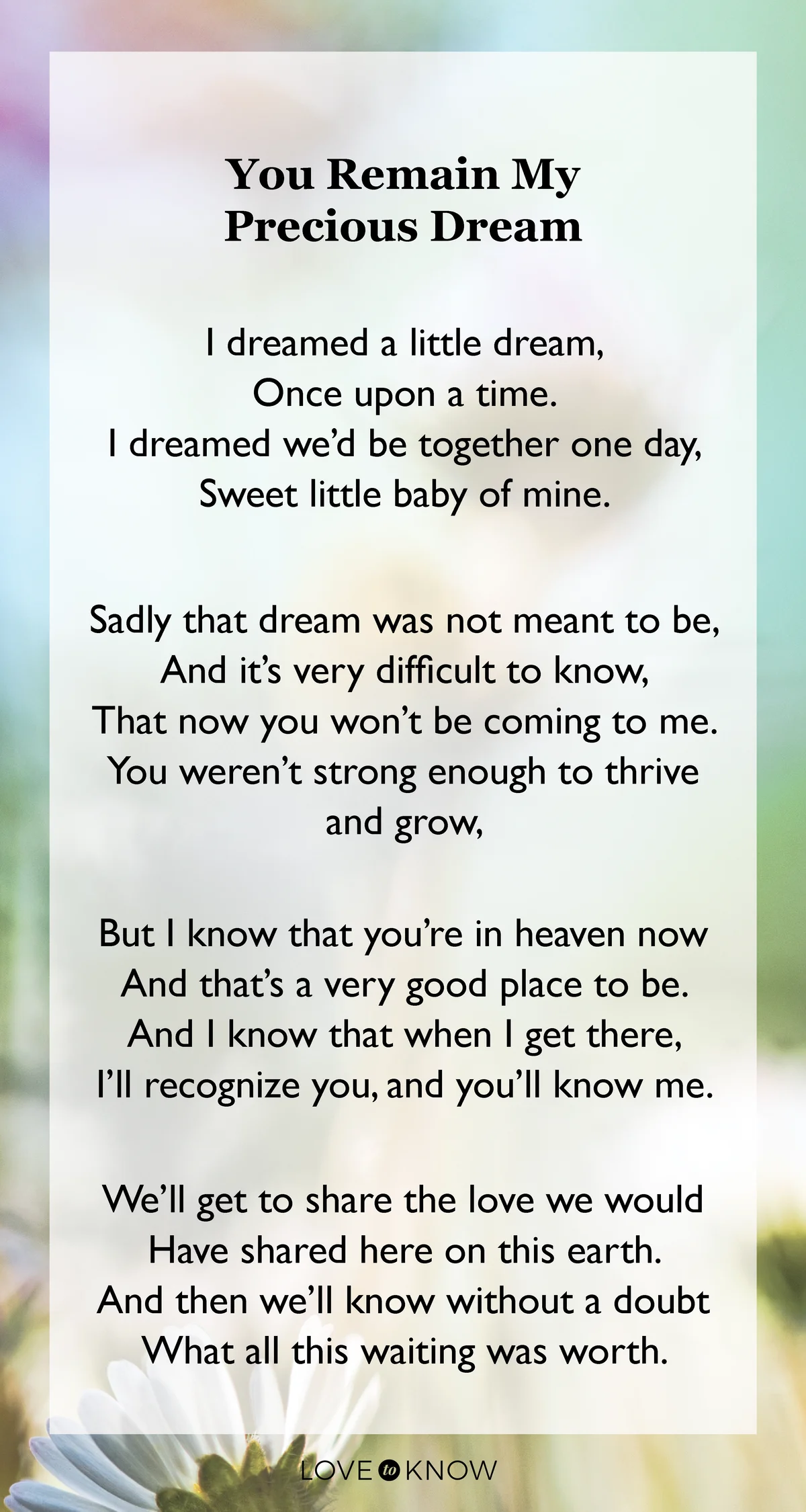 You remain my precious dream poem
