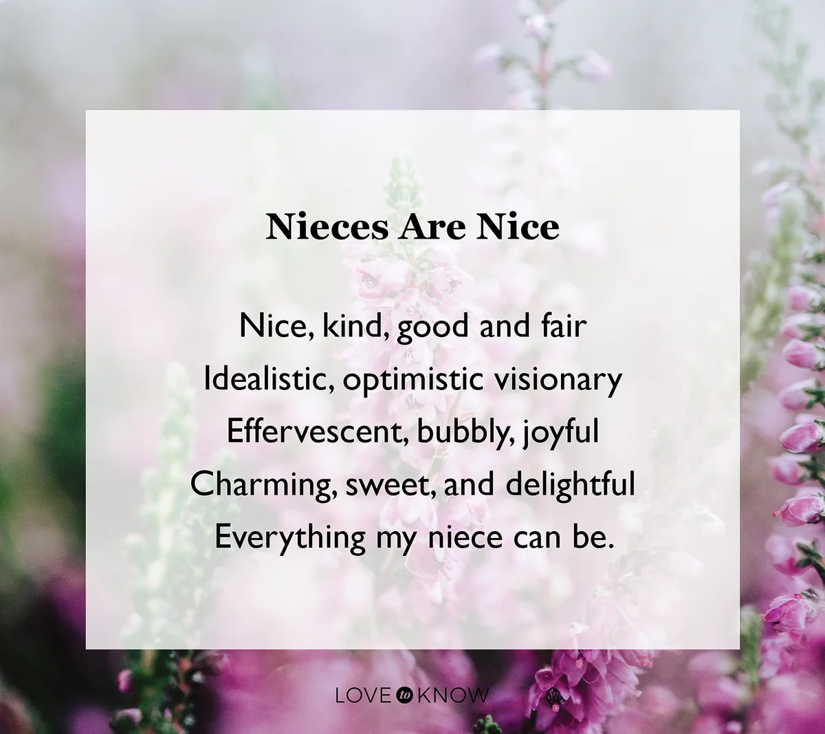 Nieces are nice poem