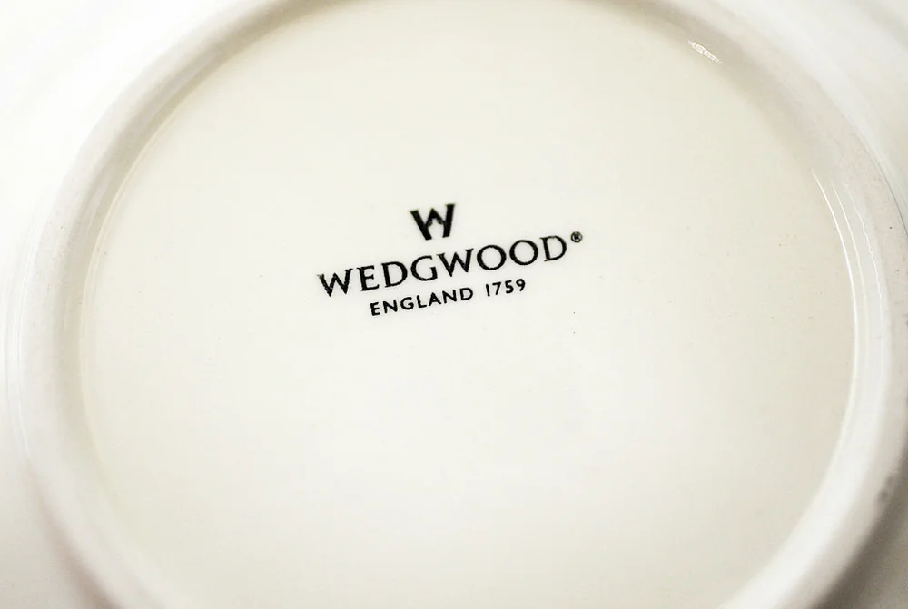Wedgewood stamp on plate