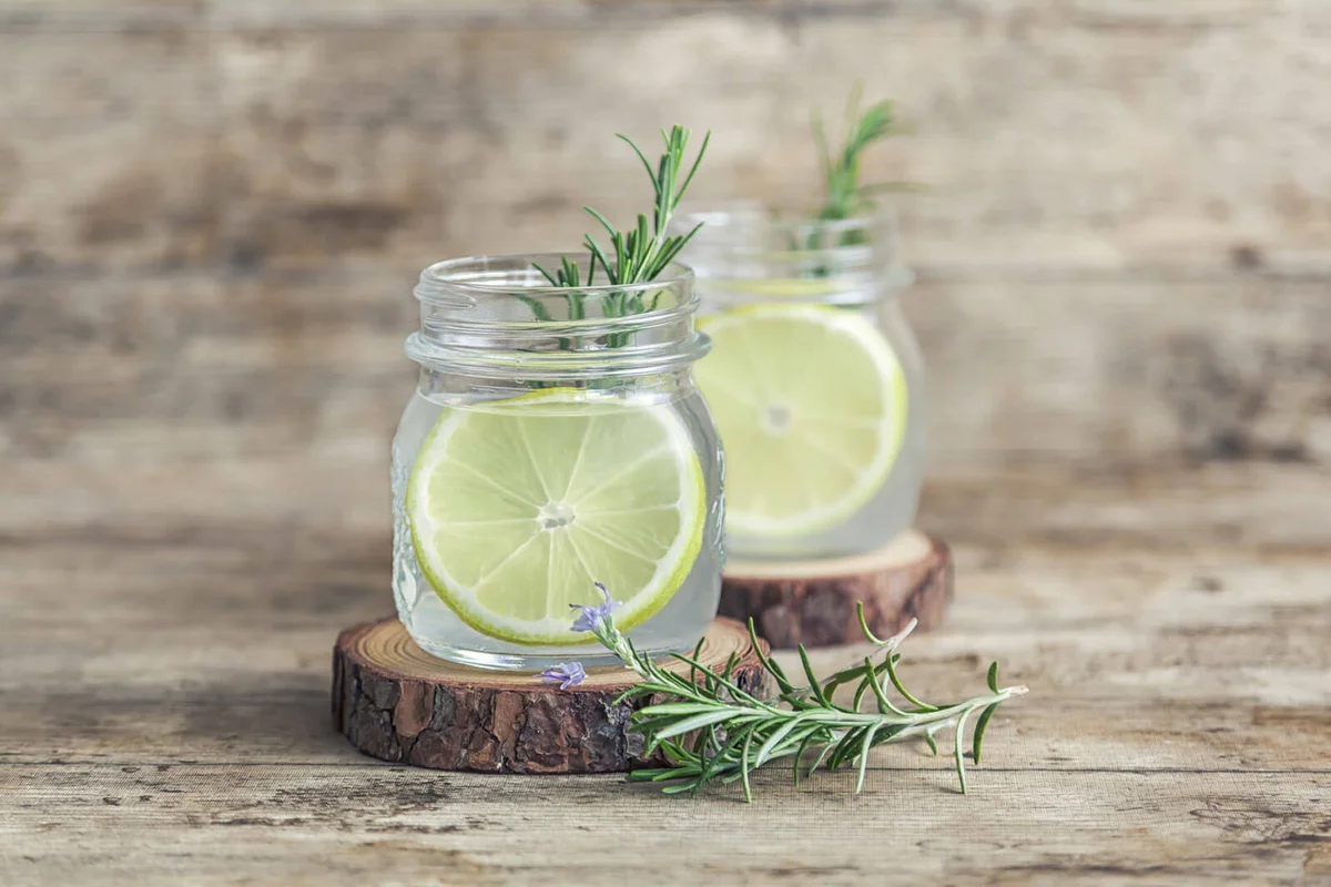 Meyer lemonade with rosemary