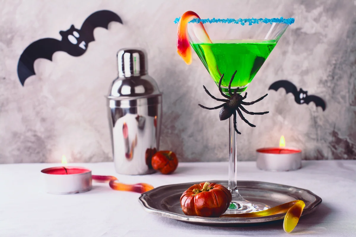 Green halloween cocktail