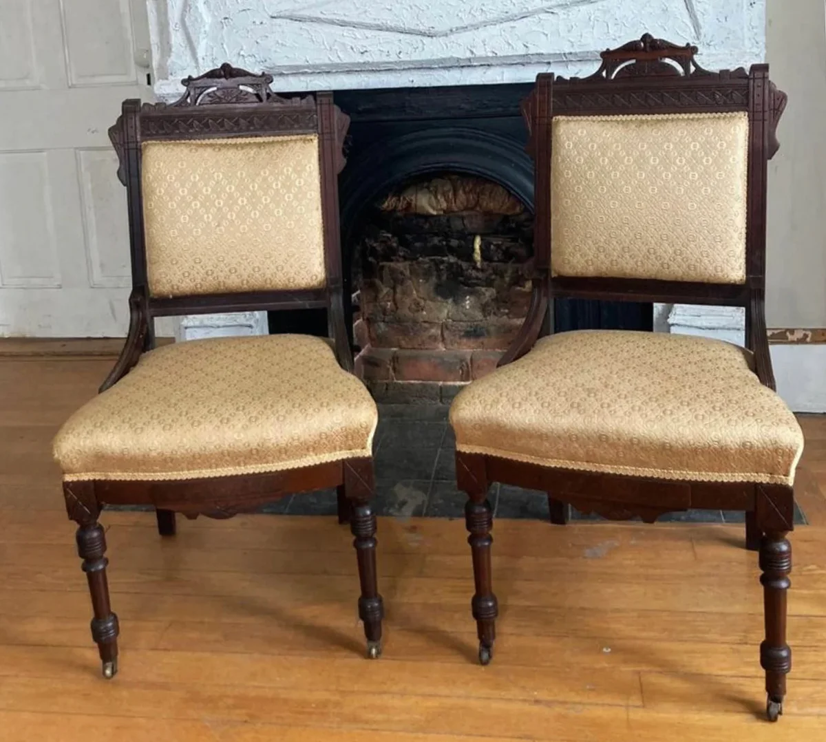 Antique Eastlake Walnut Chairs